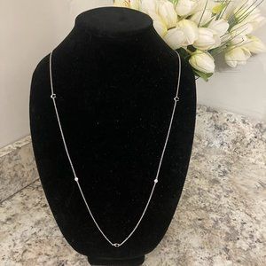 34" Long Coach "C" necklace with Swarovski Crystals
